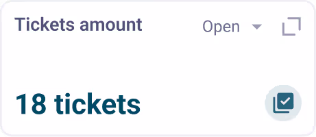 Dashboard ticket widget
