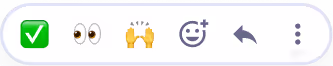Chat reactions widget