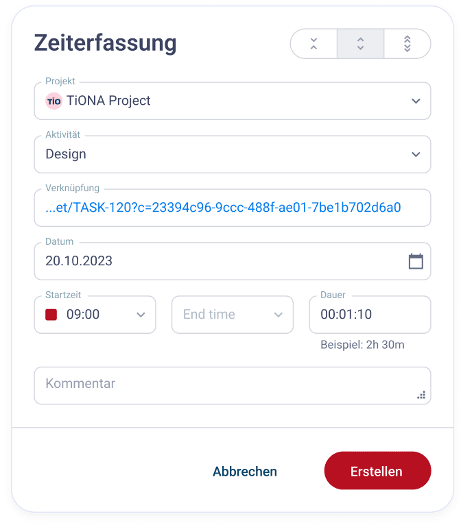 Timelog widget